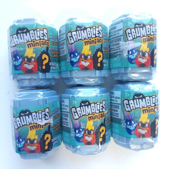Lot of 6 Grumblies Miniacs Series 1 Kids Collectible Toy Figure - NEW - Picture 1 of 1
